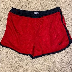 Nike Red & Black Mesh Shorts